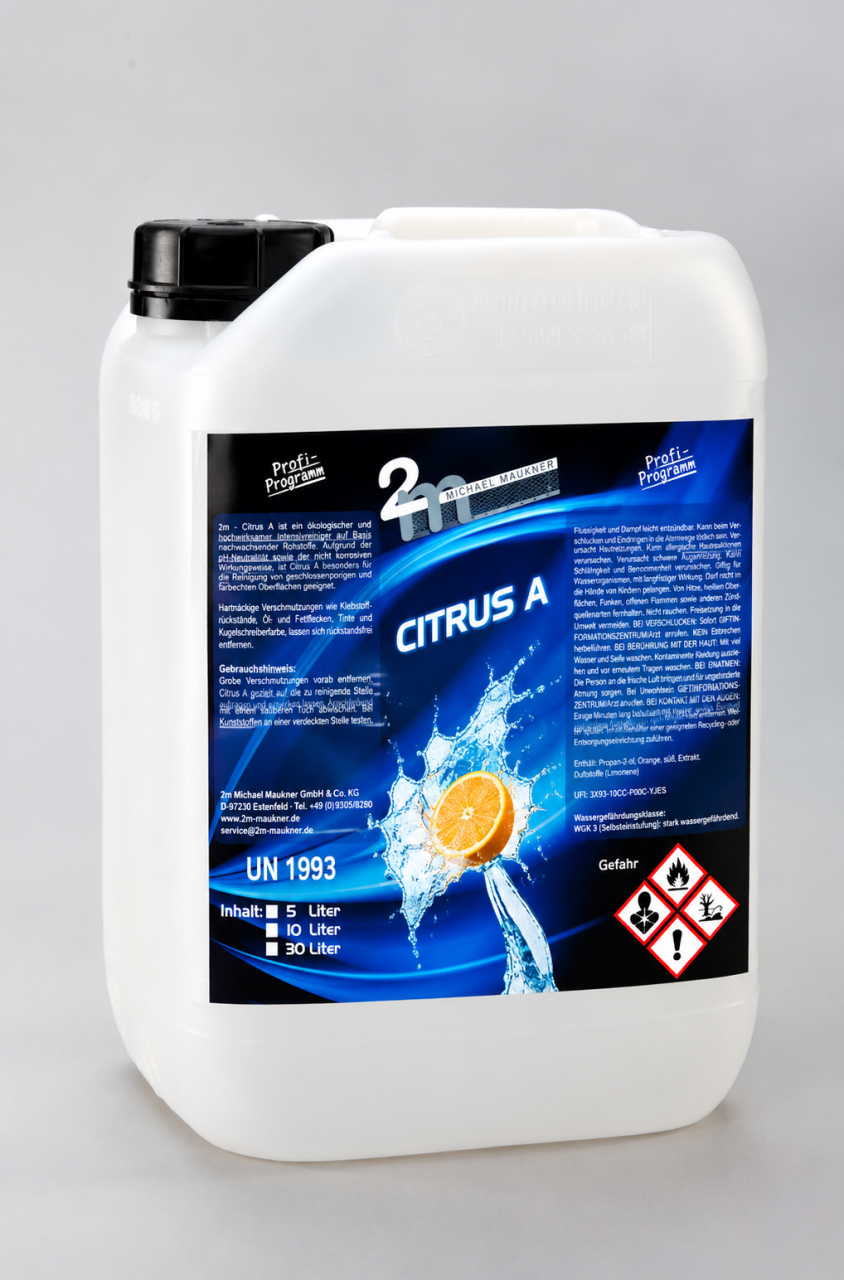 Citrus A – Hochwirksamer ökologischer Intensivreiniger – 5 Liter Kanister