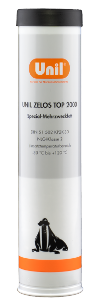 UNIL Zelos TOP 2000 Spezial-Mehrzweckfett, wasserbeständig in 400gr/Kartusche