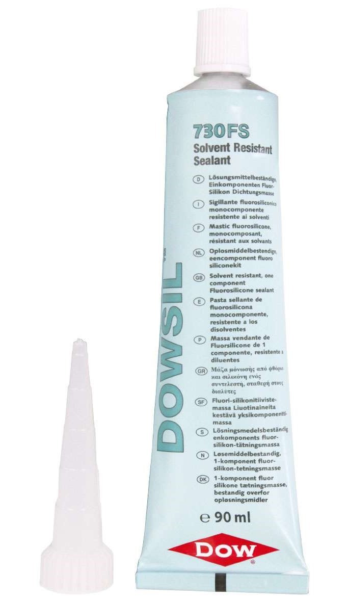 DOWSIL 730 FS - lösungsmittelbeständiger Silikonkleb-/Dichtstoff in 90ml Tube