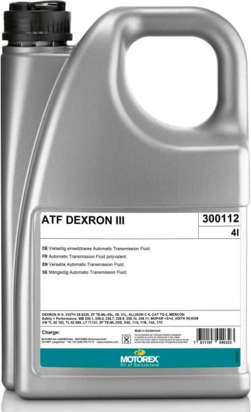 Motorex Getriebeöl ATF Dexron III - Automatik-Getriebeöl - in 4x4Liter/Kanister
