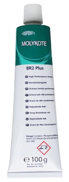 MOLYKOTE BR2 PLUS - Hochleistungsfett NLGI-2 in 100gr Tube