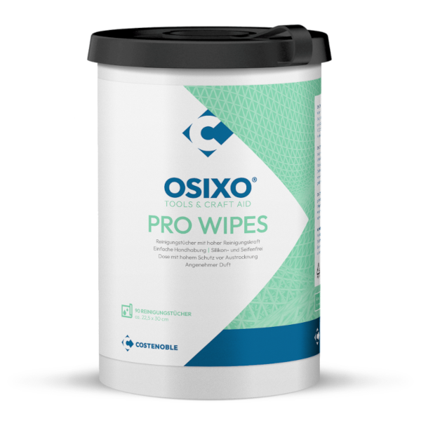 OSIXO Pro Wipes - Reinigungstücher klein, Silikon- und Seifenfrei, Spenderdose 40 Stück