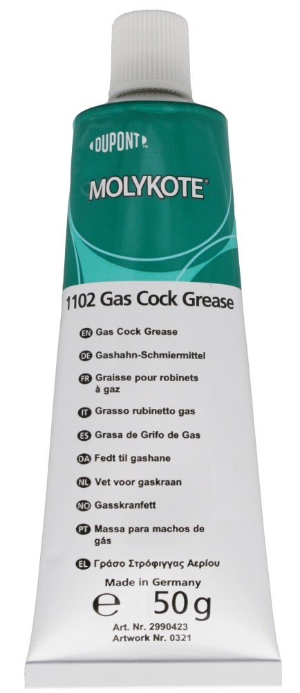 MOLYKOTE 1102 Wasserbeständiges Schmierfett für Gas- und Absperrhähnen in 50gr Tube