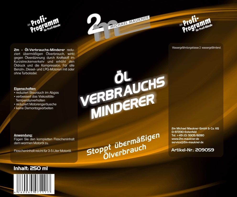 Öl-Verbrauchs Minderer - 12 x 250ml Flasche