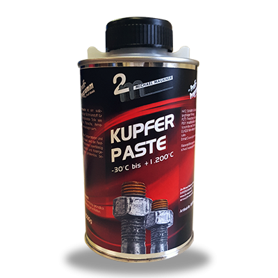 Kupferpaste - Schmiermittel bis +1.200°C in 500gr/Pinseldose