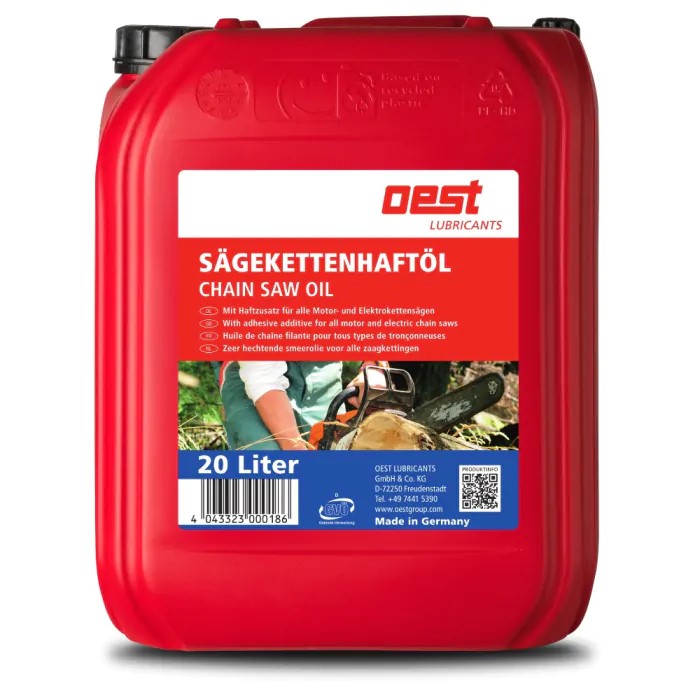 BRAST® OEST Sägeketten-Haftöl | Mineralisches Hochleistungs-Sägeketten-Schmieröl | Made in Germany | perfekt für Sägeketten Führungsschienen und Kettenrädern an Motorsägen